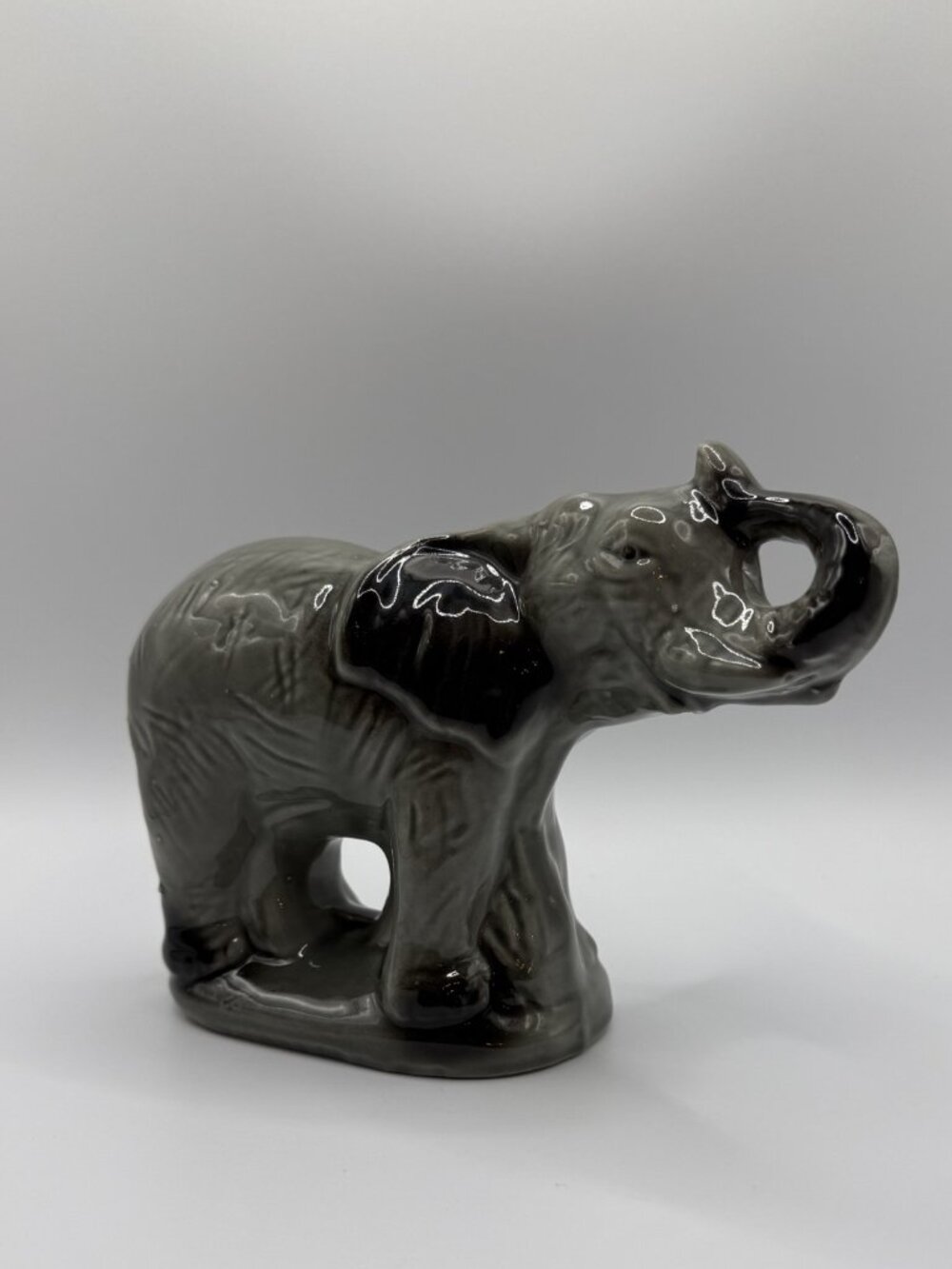 Ceramic Elephant Figurine Made in Brazil